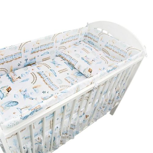 2 részes ágynemű - bézs vasút