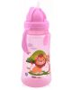 Baby Care Szafari szívószálas sportitató 330 ml - pink