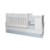 Lorelli MiniMax kombi ágy 72x190 - White / Baby Blue