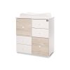 Lorelli Cupboard pelenkázó komód - White & Light Oak