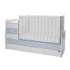 Lorelli Maxi Plus kombi ágy 70x160 - Trio White/Baby Blue