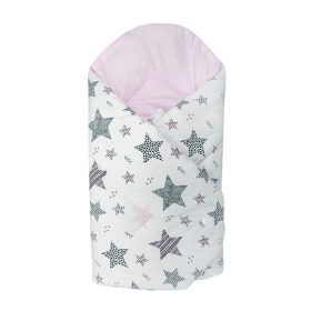 Babapólya puha - modern rózsaszín csillagok