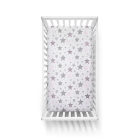 Gumis pamut lepedő - modern rózsaszín csillagok