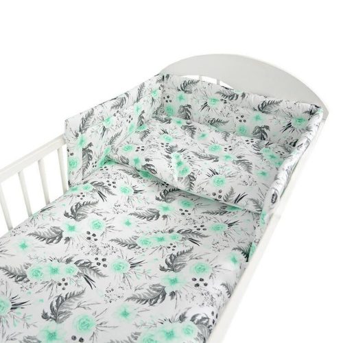 Fejvédő - zöld virág