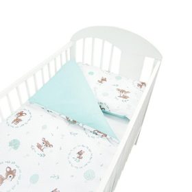 2 részes ágynemű - zöld őzike