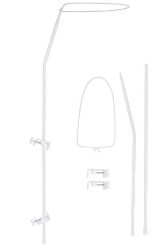 Hosszú baldachintartó állvány kiságyra