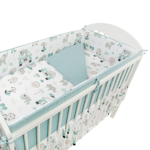 2 részes ágynemű - zöld szafariautó