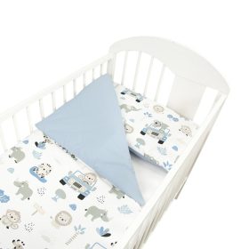 2 részes ágynemű - kék szafariautó