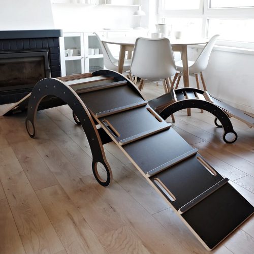 Létra / csúszdalap fa hintához - L - fehér