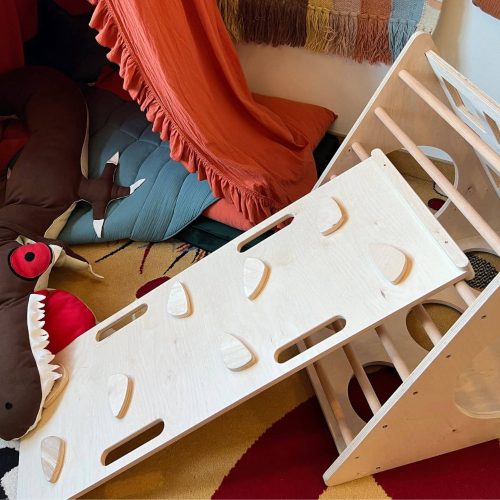 Mászófal / csúszdalap fa hintához - S - fekete