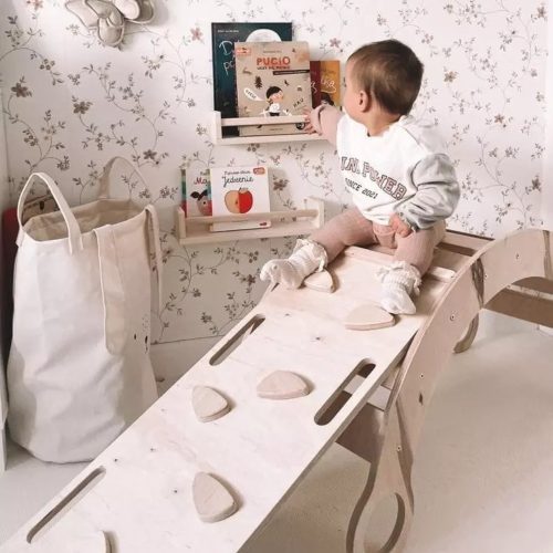 Mászófal / csúszdalap fa hintához - S - fekete