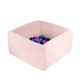 Négyzet alakú labdamedence – Smart rózsaszín – 90 x 90 x 40 cm