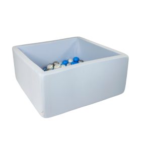   Négyzet alakú labdamedence – Smart világoskék– 90 x 90 x 40 cm
