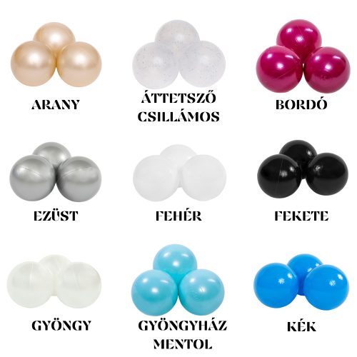 Négyzet alakú labdamedence – Smart világoskék– 90 x 90 x 40 cm