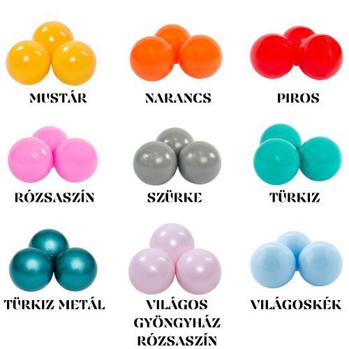 Négyzet alakú labdamedence – Smart világoskék– 90 x 90 x 40 cm